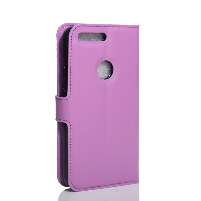 Google Pixel XL Phone Case - Leather Case - with Lychee Texture - Purple