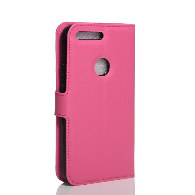 Google Pixel XL Handyhülle - Case aus Leder - mit Litchitextur - rosa