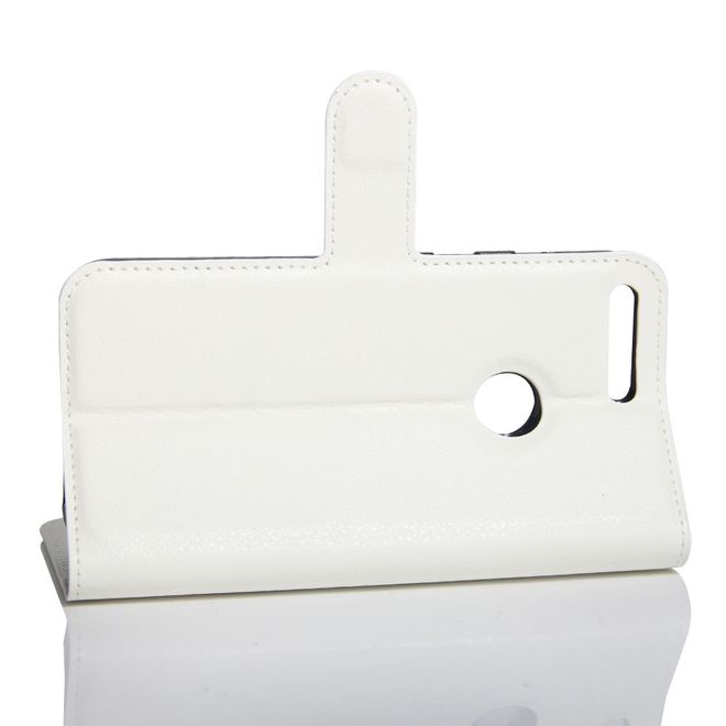 Google Pixel XL Handyhülle - Case aus Leder - mit Litchitextur - weiss