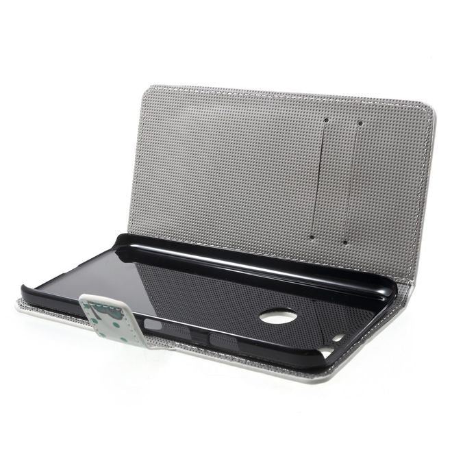 Google Pixel XL Handyhülle - Case aus Leder - mit Standfunktion - schlafende Eule