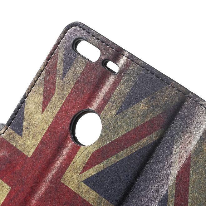Google Pixel XL Handyhülle - Case aus Leder - mit Standfunktion - UK Flagge im Retrolook