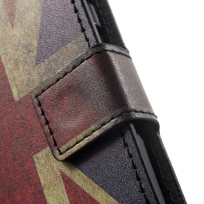 Google Pixel XL Handyhülle - Case aus Leder - mit Standfunktion - UK Flagge im Retrolook