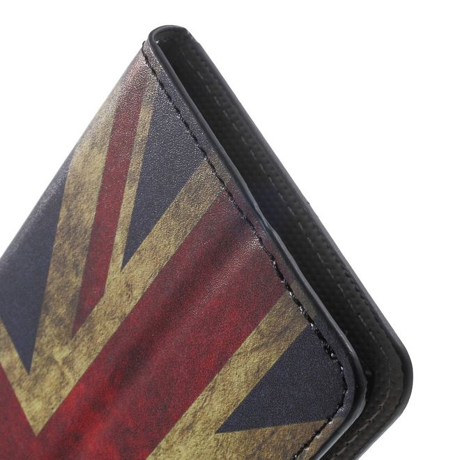 Google Pixel XL Handyhülle - Case aus Leder - mit Standfunktion - UK Flagge im Retrolook