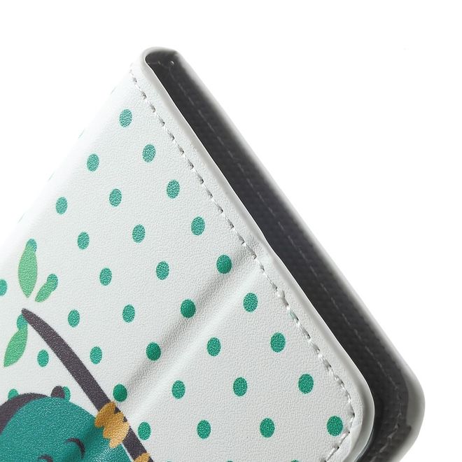 Google Pixel XL Handyhülle - Case aus Leder - mit Standfunktion - schlafende Eule