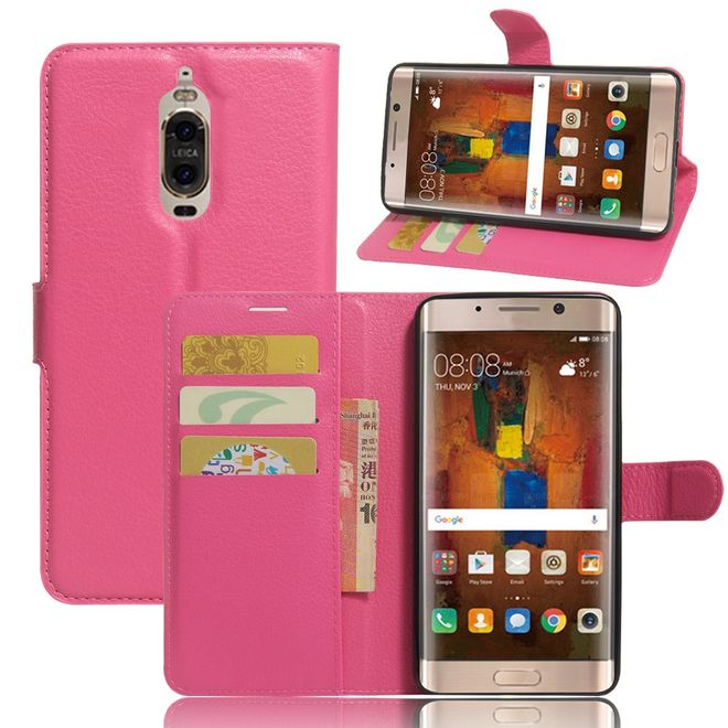 Handy Case für Huawei Mate 9 Pro/Porsche Design - Hülle aus Leder - mit Litchitextur - rosa