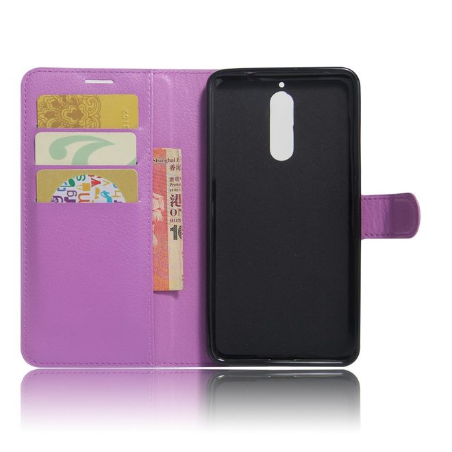 Handy Case für Huawei Mate 9 Pro/Porsche Design - Hülle aus Leder - mit Litchitextur - purpur