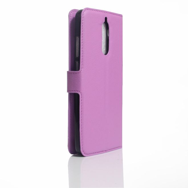 Handy Case für Huawei Mate 9 Pro/Porsche Design - Hülle aus Leder - mit Litchitextur - purpur