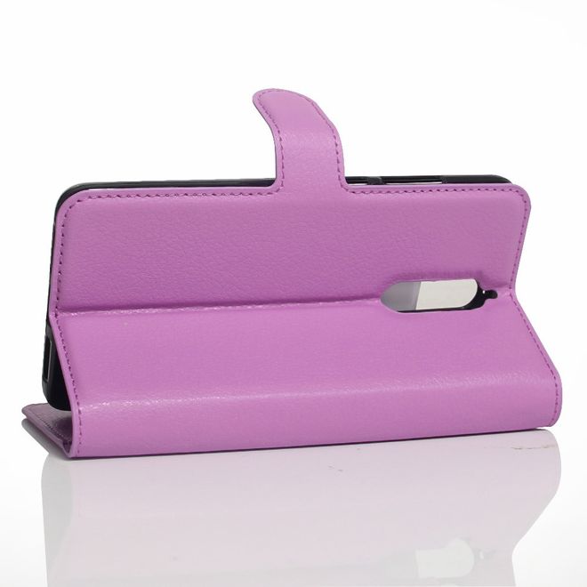 Handy Case für Huawei Mate 9 Pro/Porsche Design - Hülle aus Leder - mit Litchitextur - purpur