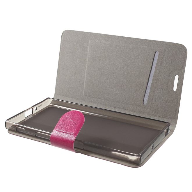 Handy Case für Sony Xperia XZ/XZs - Crazy Horse Leder Hülle - mit Kreditkartenslots - rosa