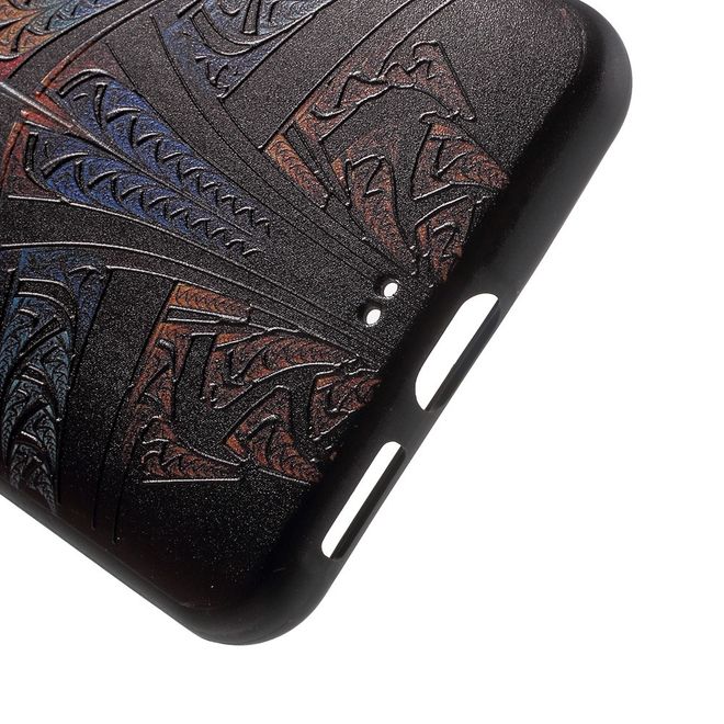 Handycover für Huawei Nova 5.0 - TPU Softcase - dunkefarbiges Muster