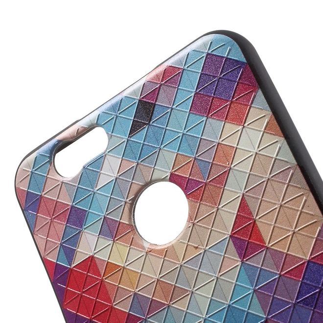 Handycover für Huawei Nova 5.0 - TPU Softcase - buntes Karo-Muster