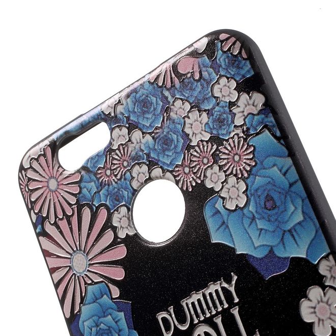 Handycover für Huawei Nova 5.0 - TPU Softcase - Comic und Blumen