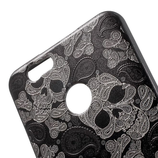 Handycover für Huawei Nova 5.0 - TPU Softcase - Totenkopf Muster