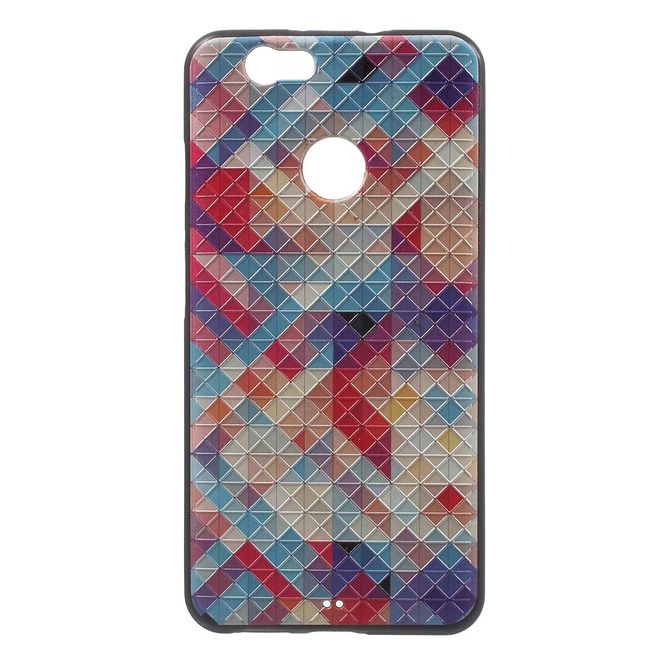 Handycover für Huawei Nova 5.0 - TPU Softcase - buntes Karo-Muster