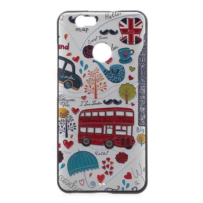 Handycover für Huawei Nova 5.0 - TPU Softcase - London Cartoons