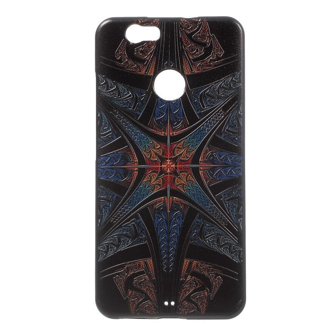 Handycover für Huawei Nova 5.0 - TPU Softcase - dunkefarbiges Muster