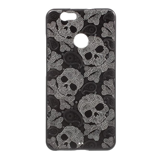 Handycover für Huawei Nova 5.0 - TPU Softcase - Totenkopf Muster