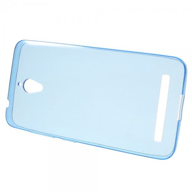 Handyhülle für Asus Zenfone Go - Case aus elastischem, sanftem Plastik - dunkelblau