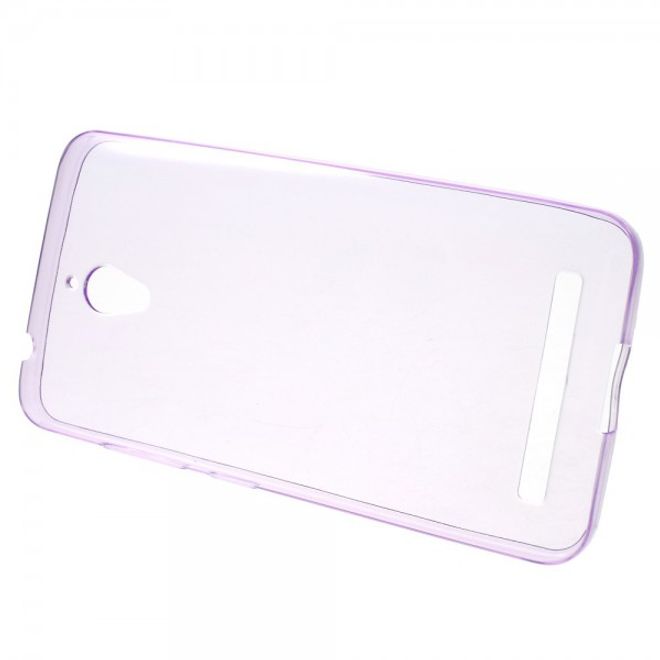 Handyhülle für Asus Zenfone Go - Case aus elastischem, sanftem Plastik - purpur