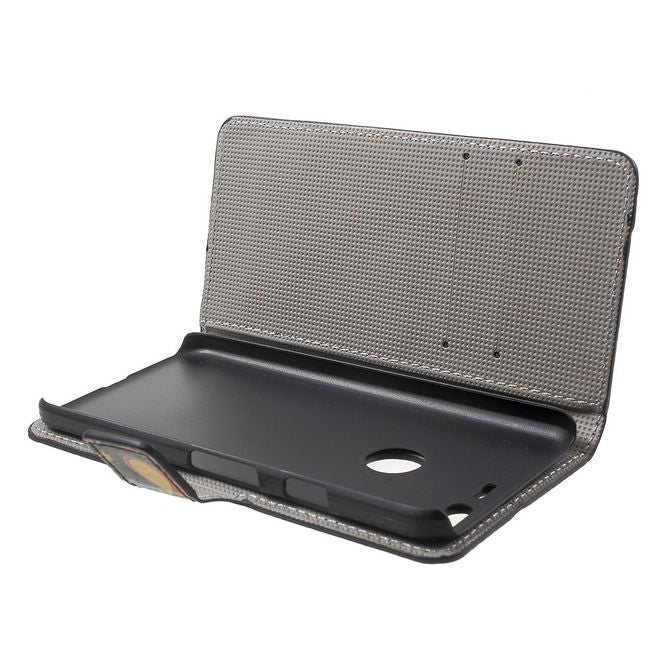 Handyhülle für Google Pixel - Cover aus Leder - mit Standfunktion - farbenfrohes Muster