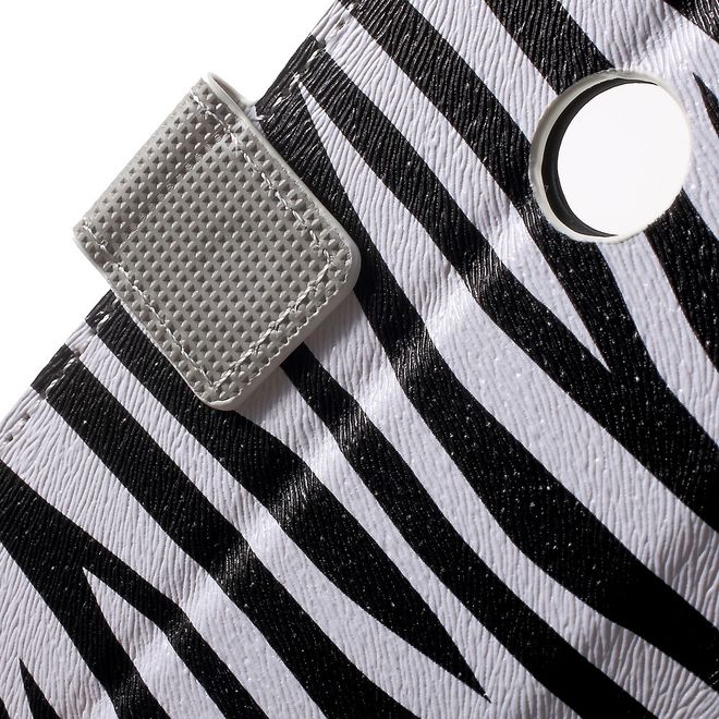 Handyhülle für Google Pixel - Cover aus Leder - mit Standfunktion - Zebrastreifen