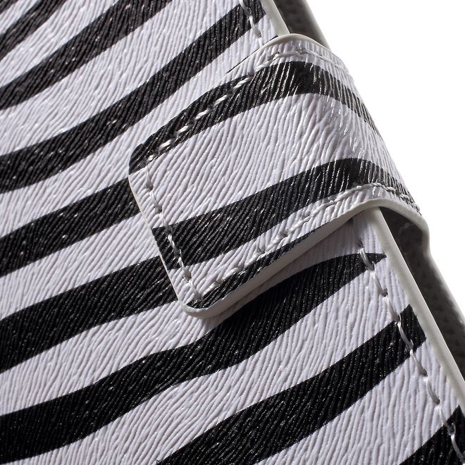 Handyhülle für Google Pixel - Cover aus Leder - mit Standfunktion - Zebrastreifen