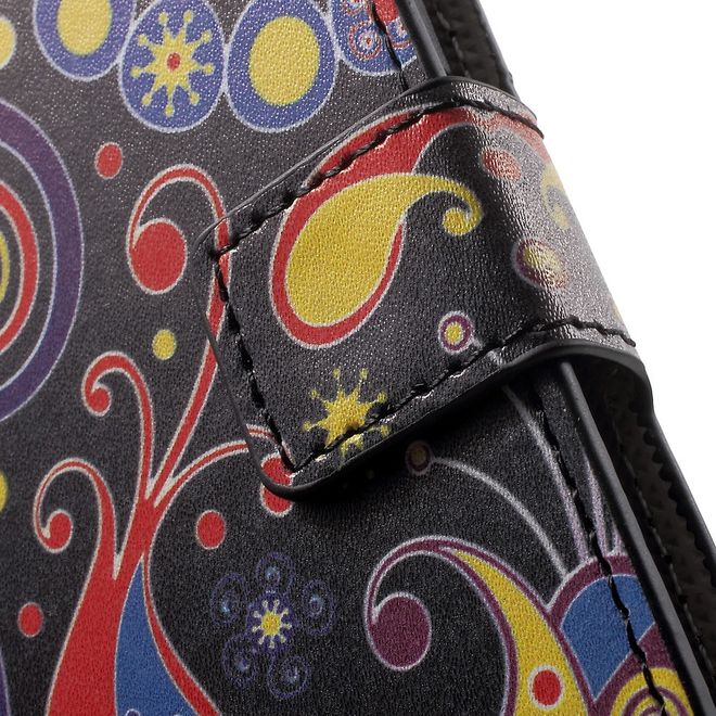 Handyhülle für Google Pixel - Cover aus Leder - mit Standfunktion - farbenfrohes Muster