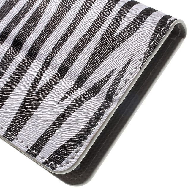 Handyhülle für Google Pixel - Cover aus Leder - mit Standfunktion - Zebrastreifen