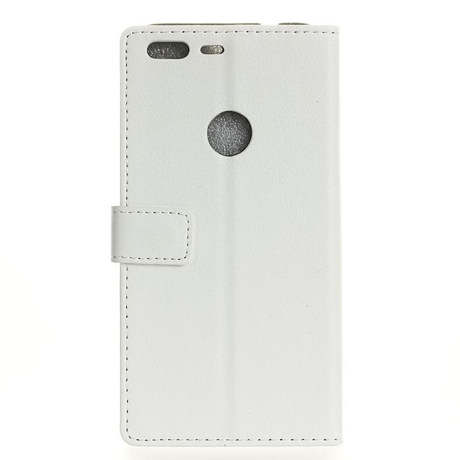 Handyhülle für Google Pixel XL - Case aus Leder - mit Litchitextur und Standfunktion - weiss