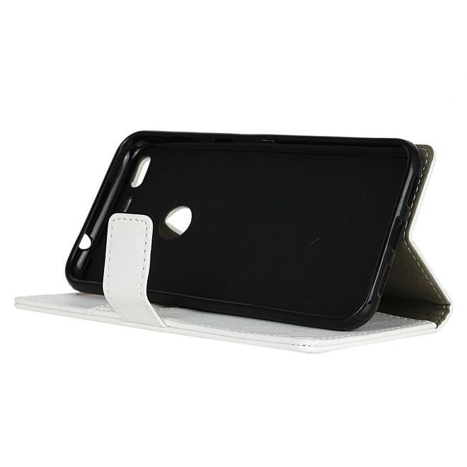 Handyhülle für Google Pixel XL - Case aus Leder - mit Litchitextur und Standfunktion - weiss
