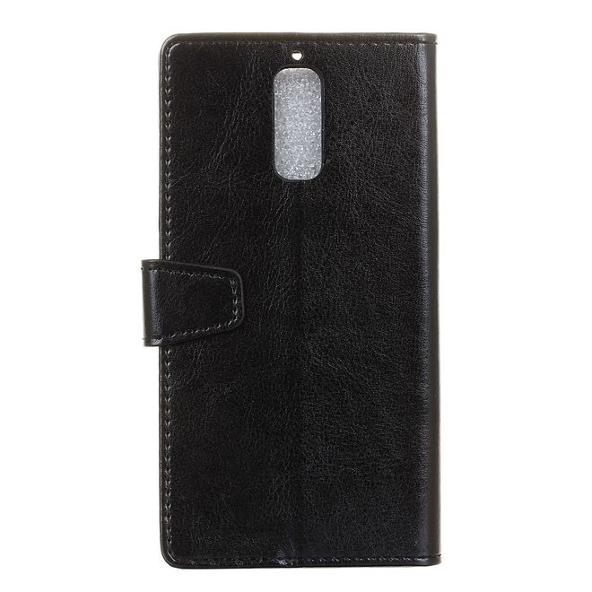 Handyhülle für Huawei Mate 9 Pro/Porsche Design - Crazy Horse Leder Case - schwarz