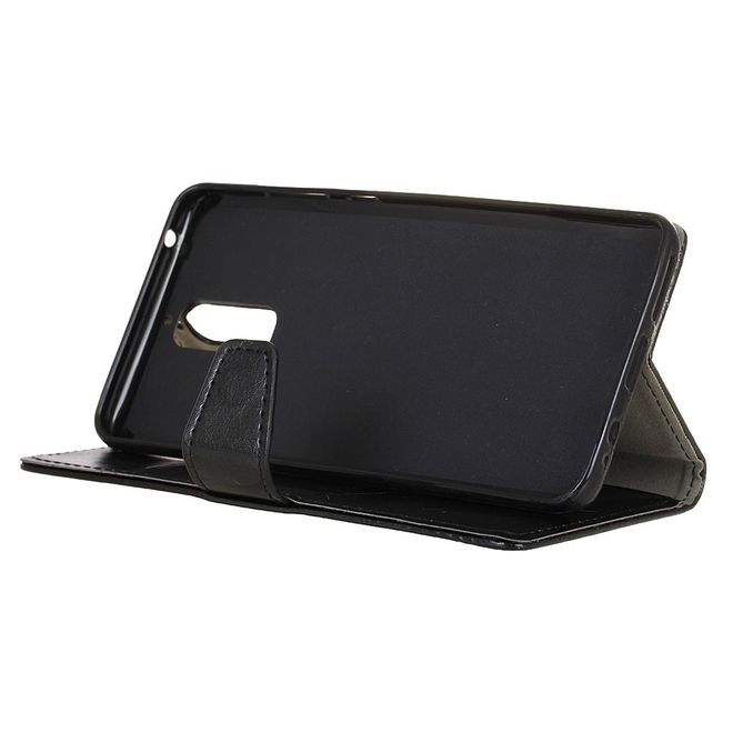 Handyhülle für Huawei Mate 9 Pro/Porsche Design - Crazy Horse Leder Case - schwarz