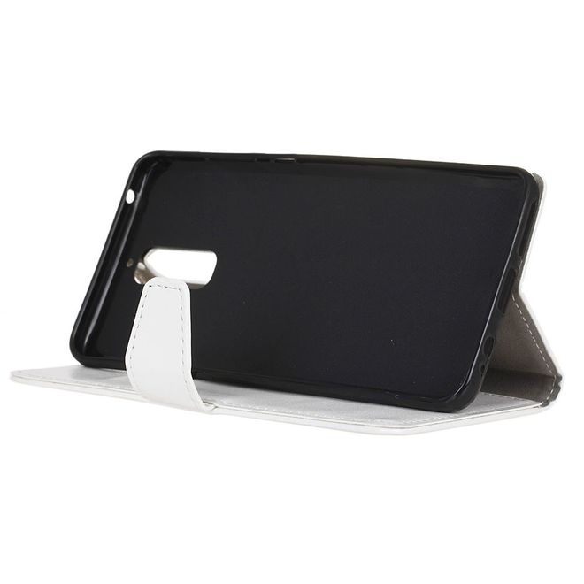 Handyhülle für Huawei Mate 9 Pro/Porsche Design - Crazy Horse Leder Case - weiss