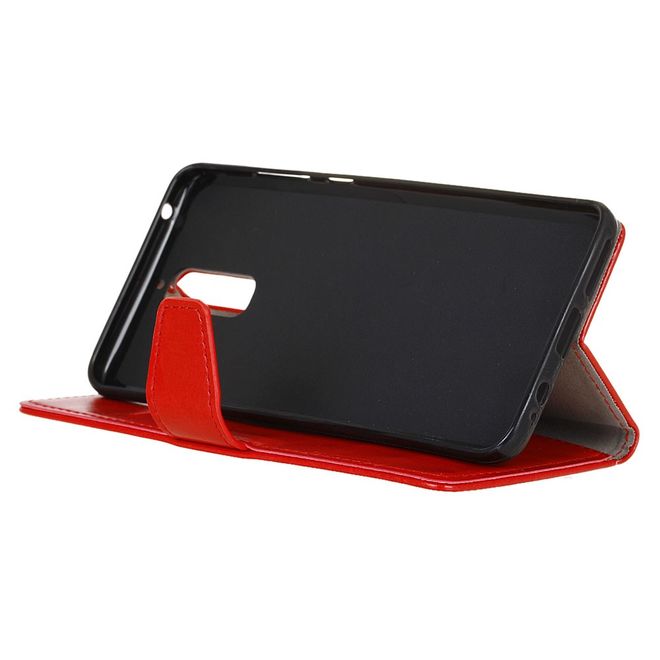 Handyhülle für Huawei Mate 9 Pro/Porsche Design - Crazy Horse Leder Case - rot