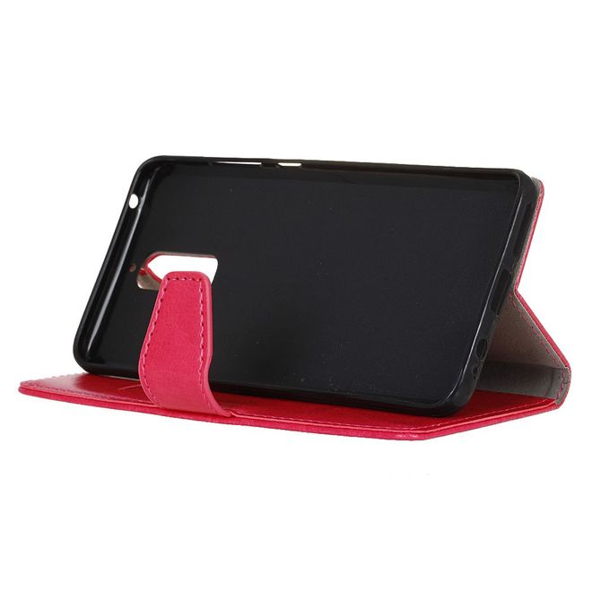 Handyhülle für Huawei Mate 9 Pro/Porsche Design - Crazy Horse Leder Case - rosa