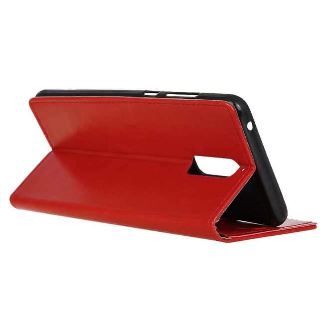 Handyhülle für Huawei Mate 9 Pro/Porsche Design - Crazy Horse Leder Case - rot