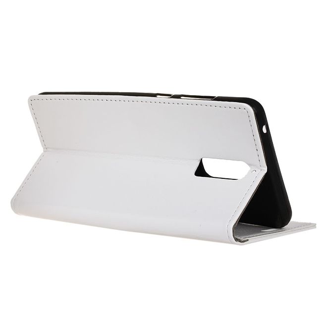 Handyhülle für Huawei Mate 9 Pro/Porsche Design - Crazy Horse Leder Case - weiss