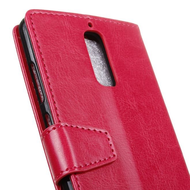 Handyhülle für Huawei Mate 9 Pro/Porsche Design - Crazy Horse Leder Case - rosa