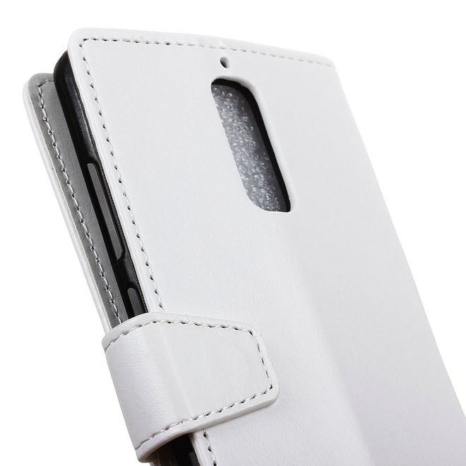 Handyhülle für Huawei Mate 9 Pro/Porsche Design - Crazy Horse Leder Case - weiss