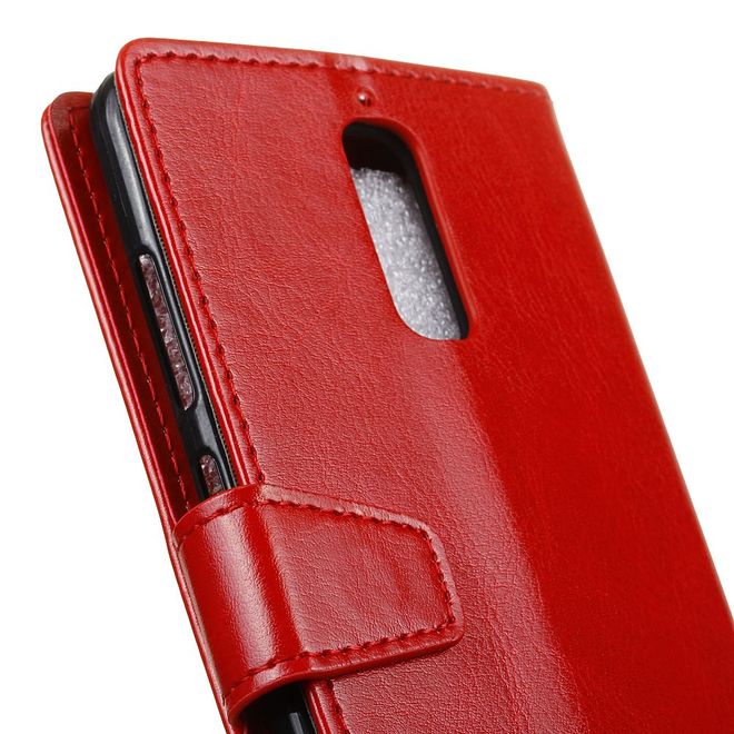 Handyhülle für Huawei Mate 9 Pro/Porsche Design - Crazy Horse Leder Case - rot