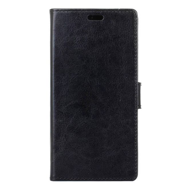 Handyhülle für Huawei Mate 9 Pro/Porsche Design - Crazy Horse Leder Case - schwarz