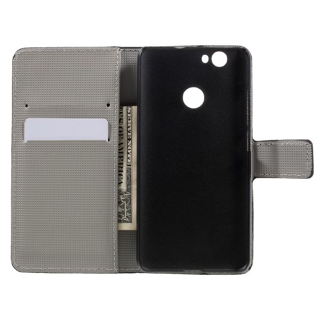 Handyhülle für Huawei Nova 5.0 - Case aus Leder - mit Standfunktion - UK Flagge im Retrolook