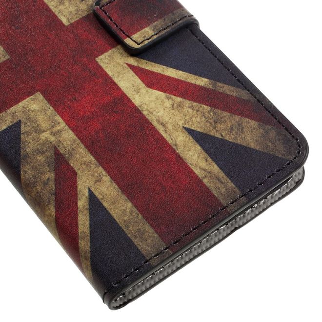 Handyhülle für Huawei Nova 5.0 - Case aus Leder - mit Standfunktion - UK Flagge im Retrolook