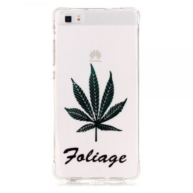 Handyhülle für Huawei P8 Lite - TPU Soft Case - lackiert - Hanfblatt