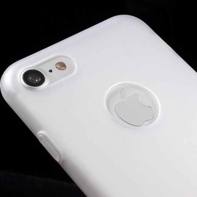 Handyhülle für iPhone SE (2022) / SE (2020) / 8 / 7 - TPU Soft Case - ultradünn und gummierte Oberfläche - weiss