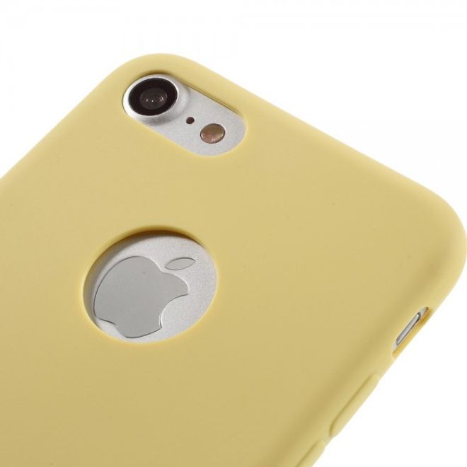 Handyhülle für iPhone SE (2022) / SE (2020) / 8 / 7 - TPU Soft Case - ultradünn und gummierte Oberfläche - gelb