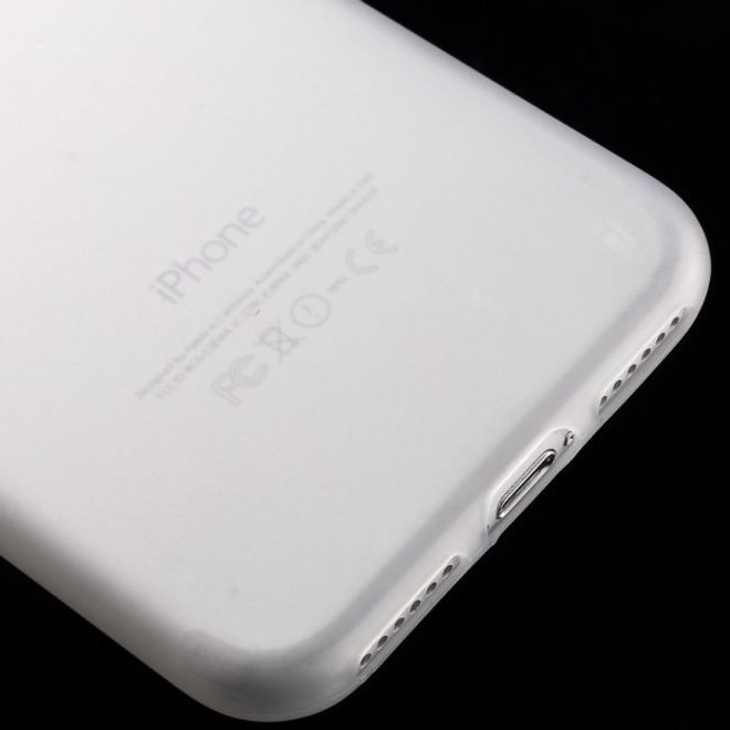 Handyhülle für iPhone SE (2022) / SE (2020) / 8 / 7 - TPU Soft Case - ultradünn und gummierte Oberfläche - weiss