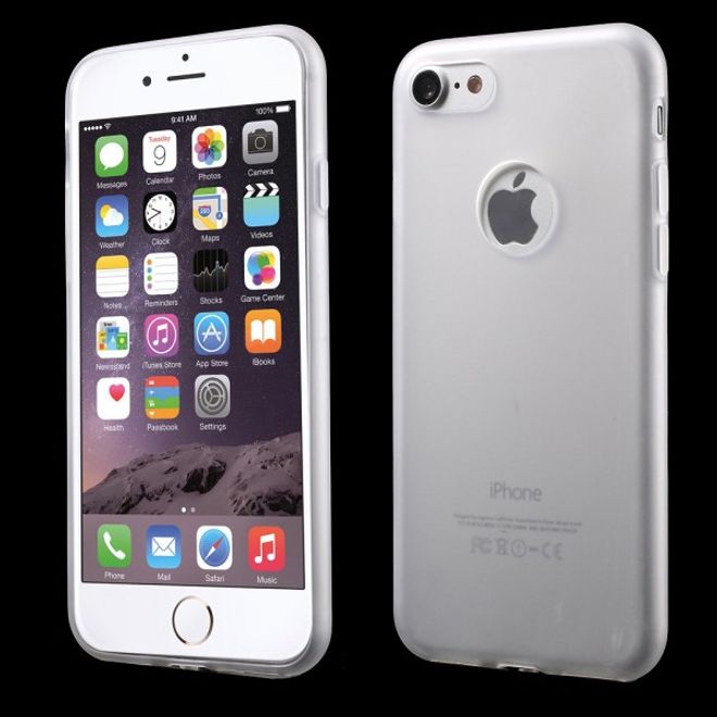 Handyhülle für iPhone SE (2022) / SE (2020) / 8 / 7 - TPU Soft Case - ultradünn und gummierte Oberfläche - weiss