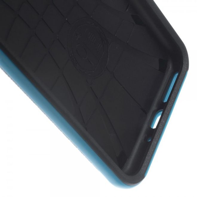 iPhone 8 Plus / 7 Plus Hülle - Case aus elastischem und hartem Plastik - Dreieckmuster - hellblau