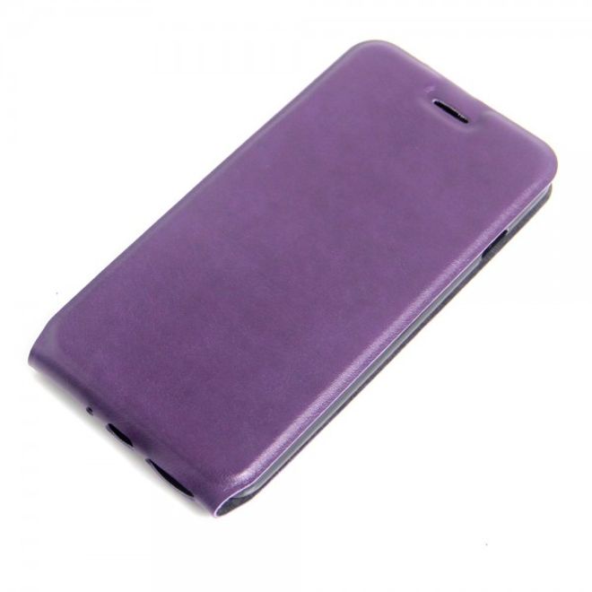 iPhone 8 Plus / 7 Plus Hülle - Leder Case - mit Kreditkartenslots - purpur